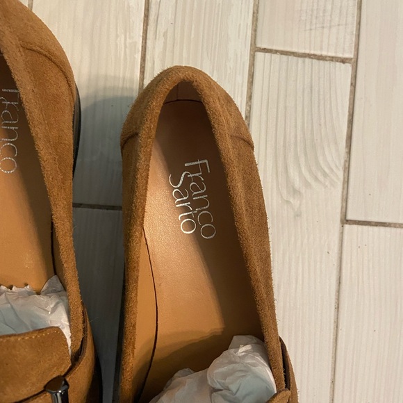 NWOT Franco Sarto Suede Loafers in Cognac - Picture 7 of 7